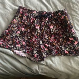 LOFT floral drawstring shorts